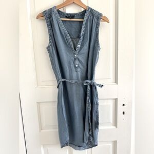 Express Soft Denim Strapless Dress